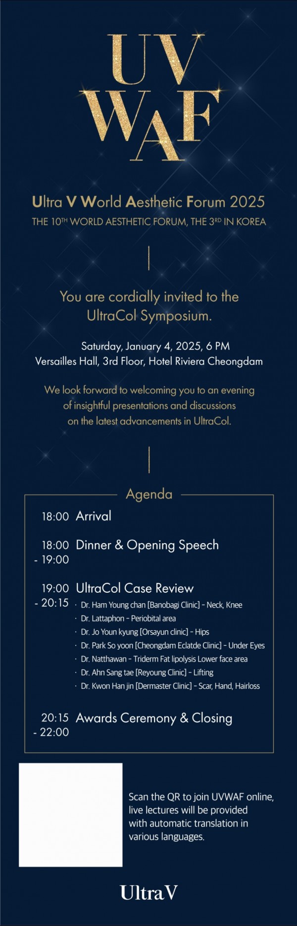 2025 Ultra V International Symposium Lecture Dr. Soyoon Park, Eclat Clinic Cheongdam